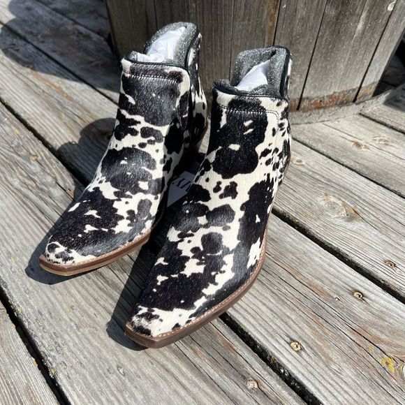 Myra Bag Shoes - LST Pair size 6 Genuine Cowhide Ankle Bootie Women Boho Western Shoe boot New